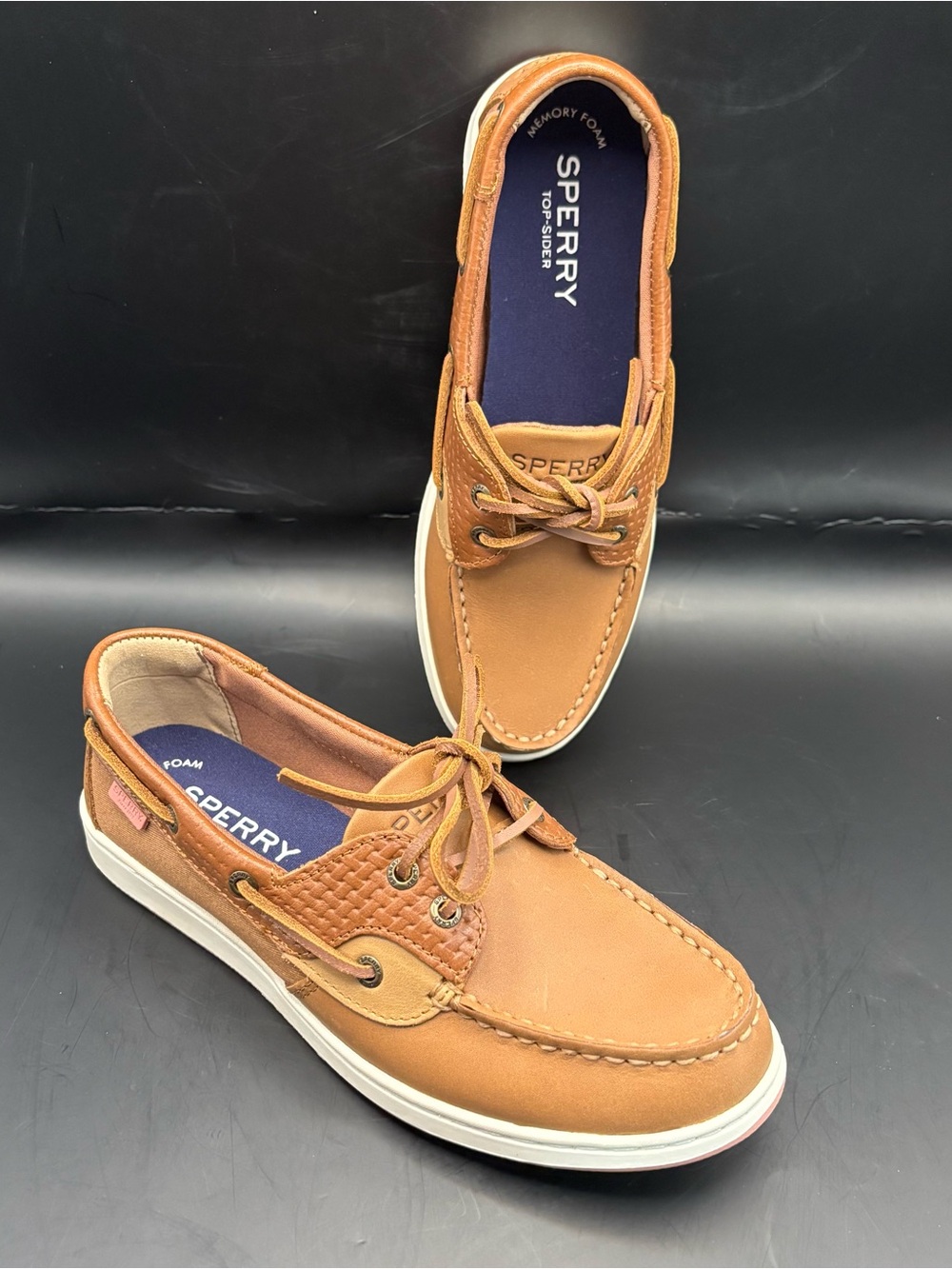 Sperry Women's Leather 2-Eye Boat Shoes STS88411 Brown